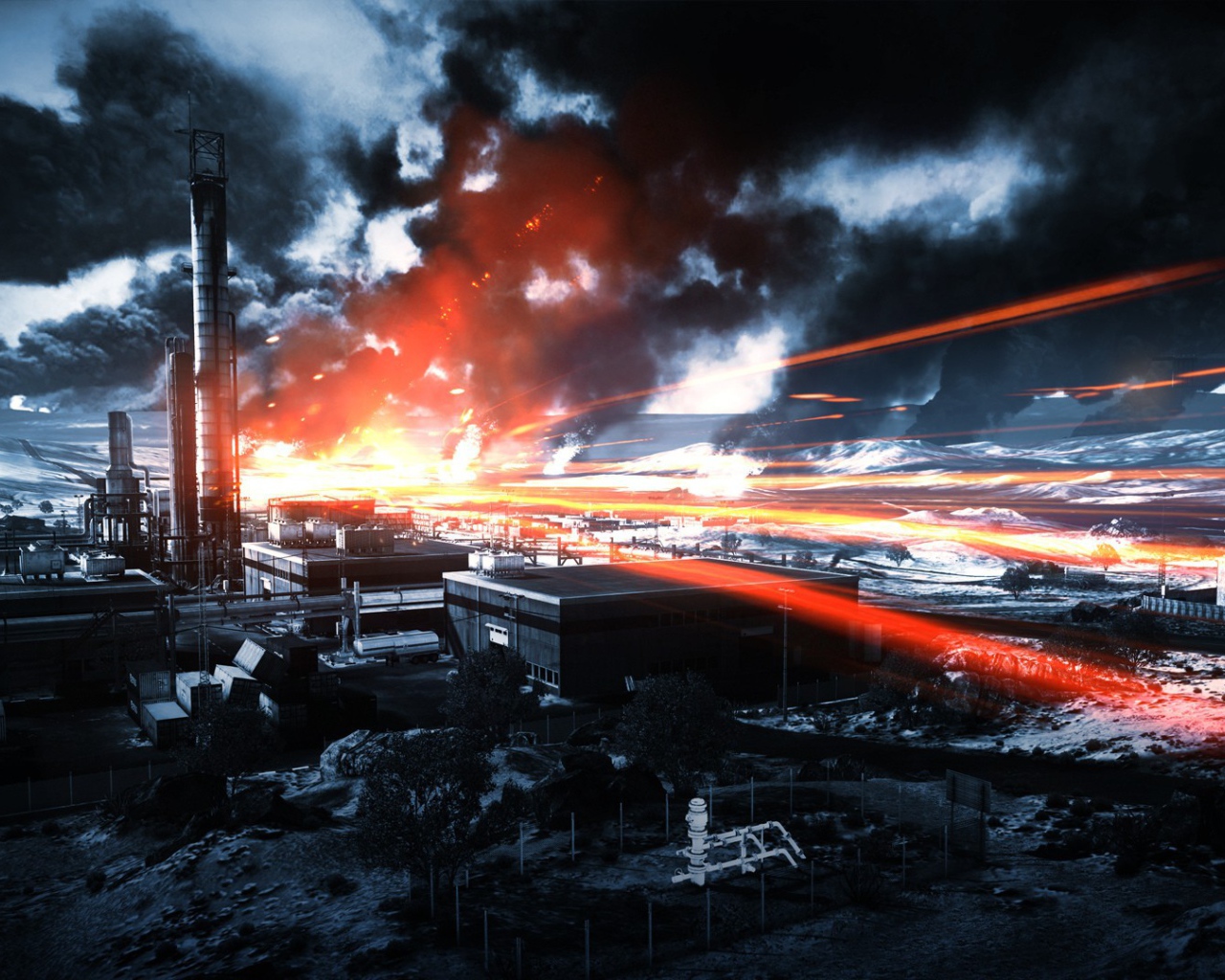 Индустриальный пейзаж в игре