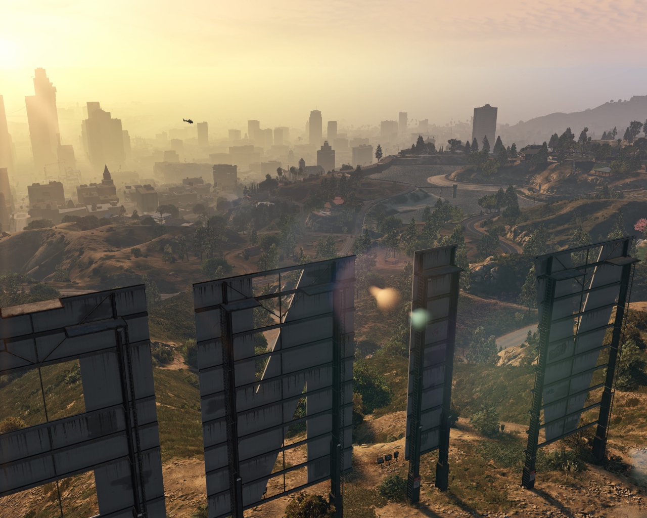 Буквы на холме над городом, игра Grand Theft Auto V