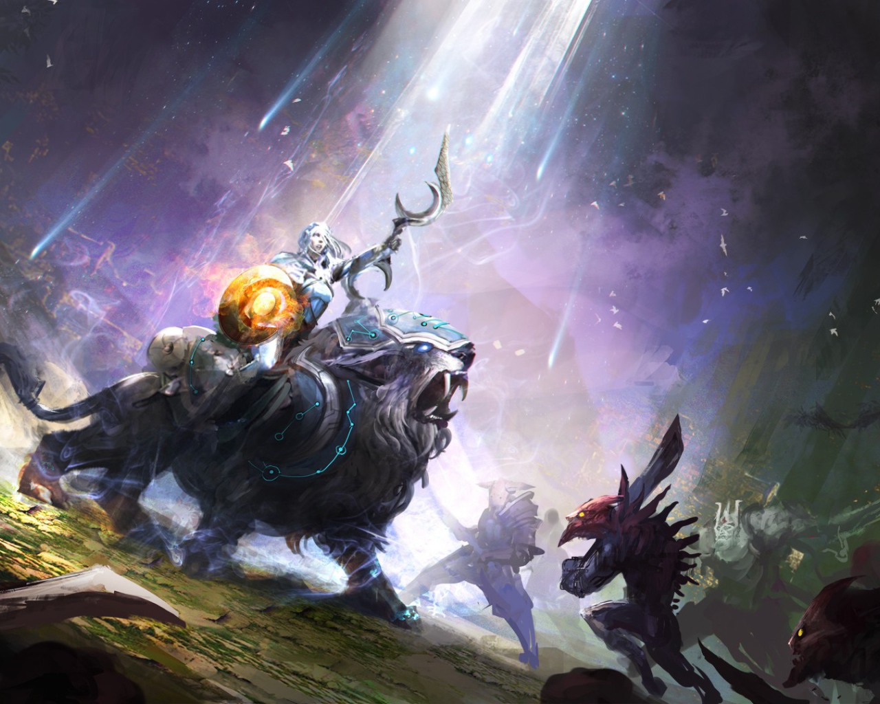 Луна идет в атаку в игре Dota 2