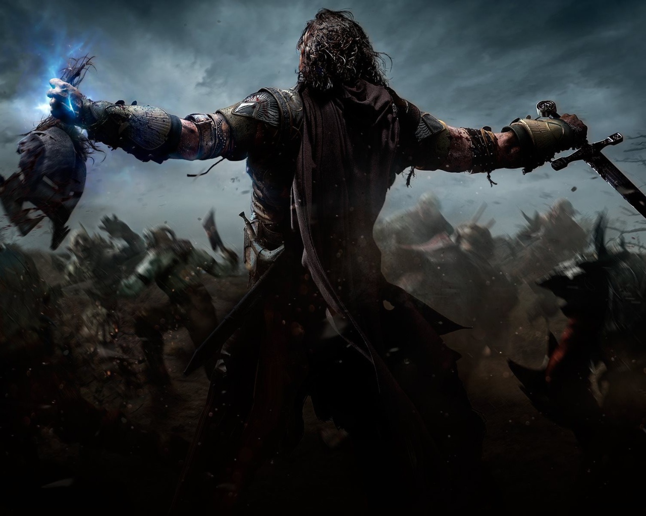 Солдат отрубил голову врагу в игре Middle-earth Shadow of Mordor