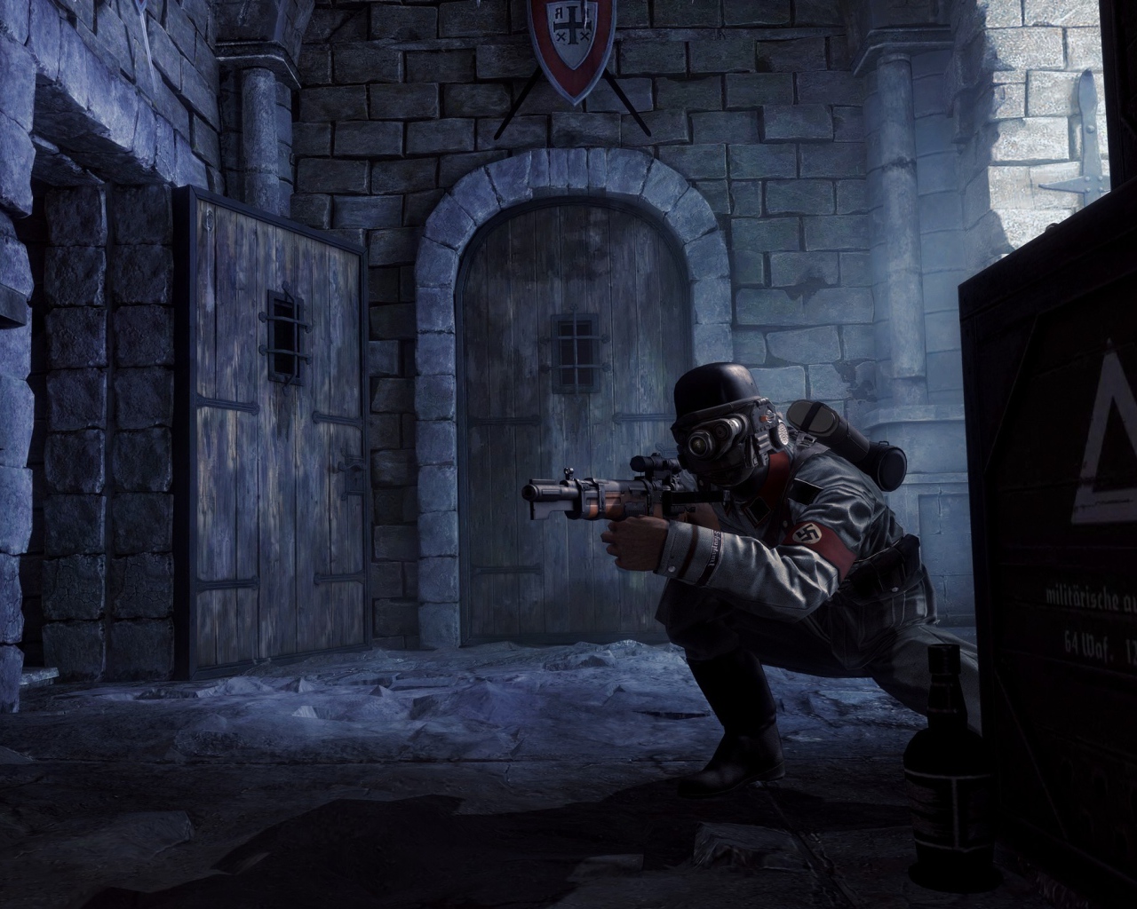 Солдат в игре Wolfenstein The Old Blood