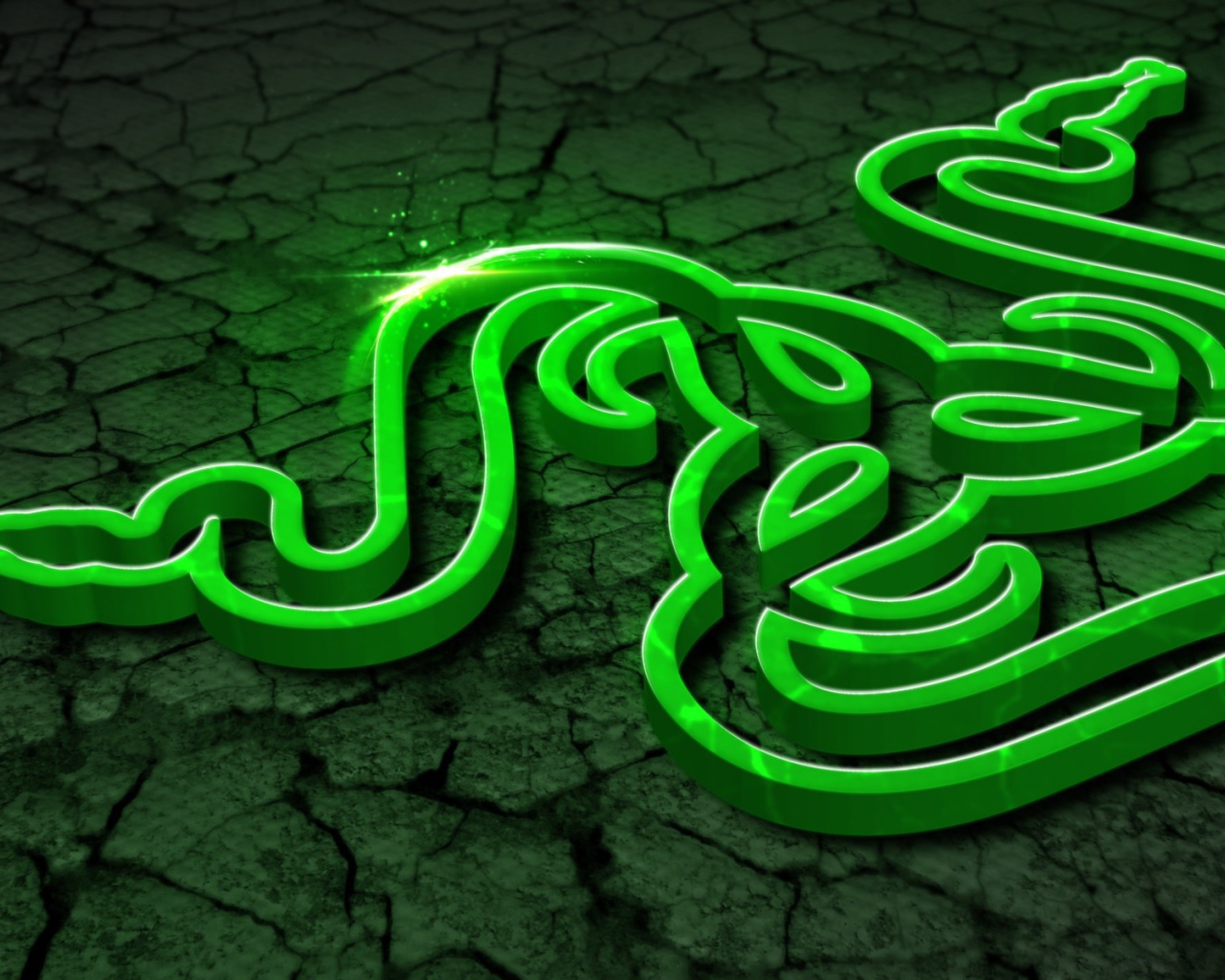 Символика игры Razer на зеленом фоне