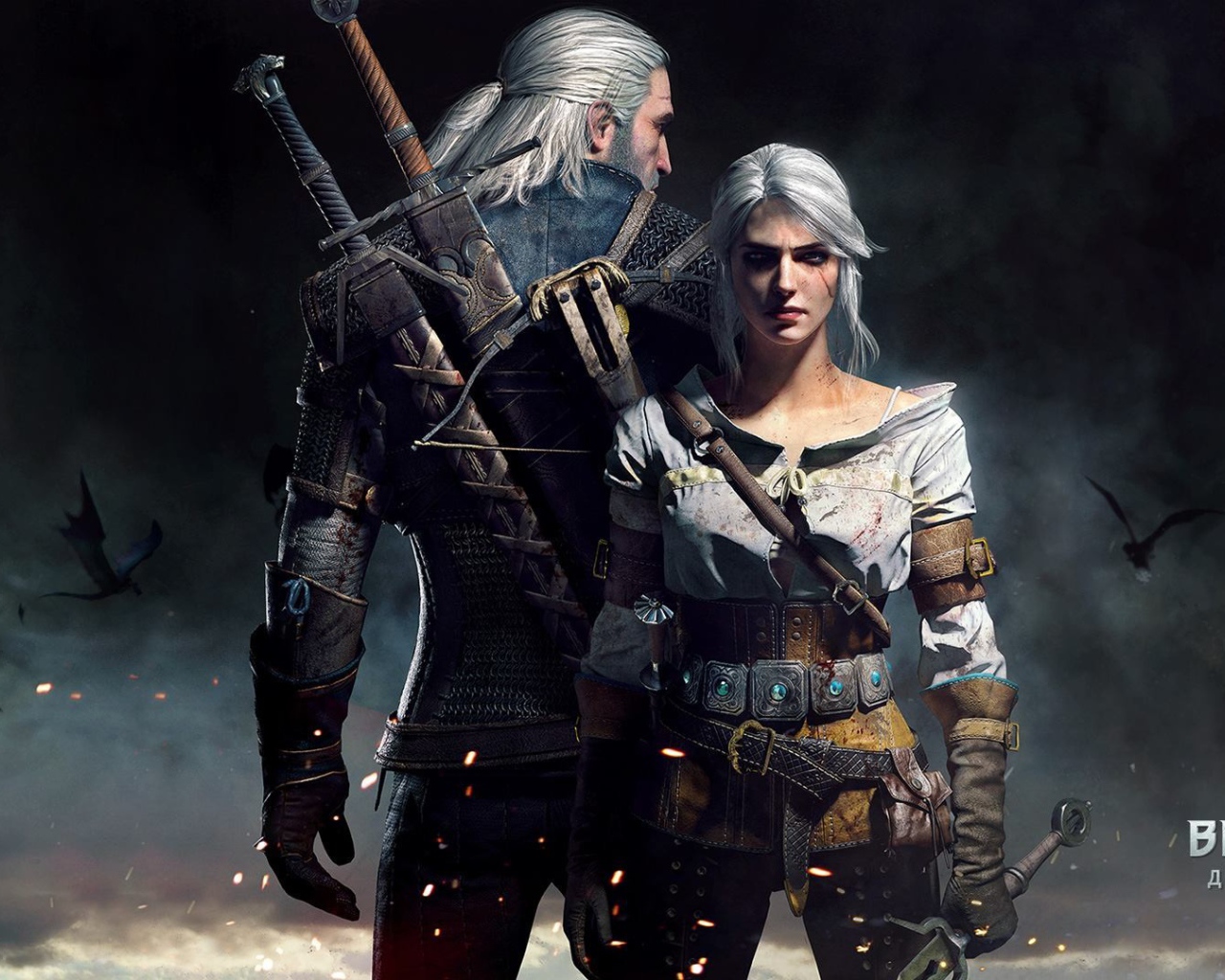 Два персонажа игры The Witcher 3 Wild Hunt