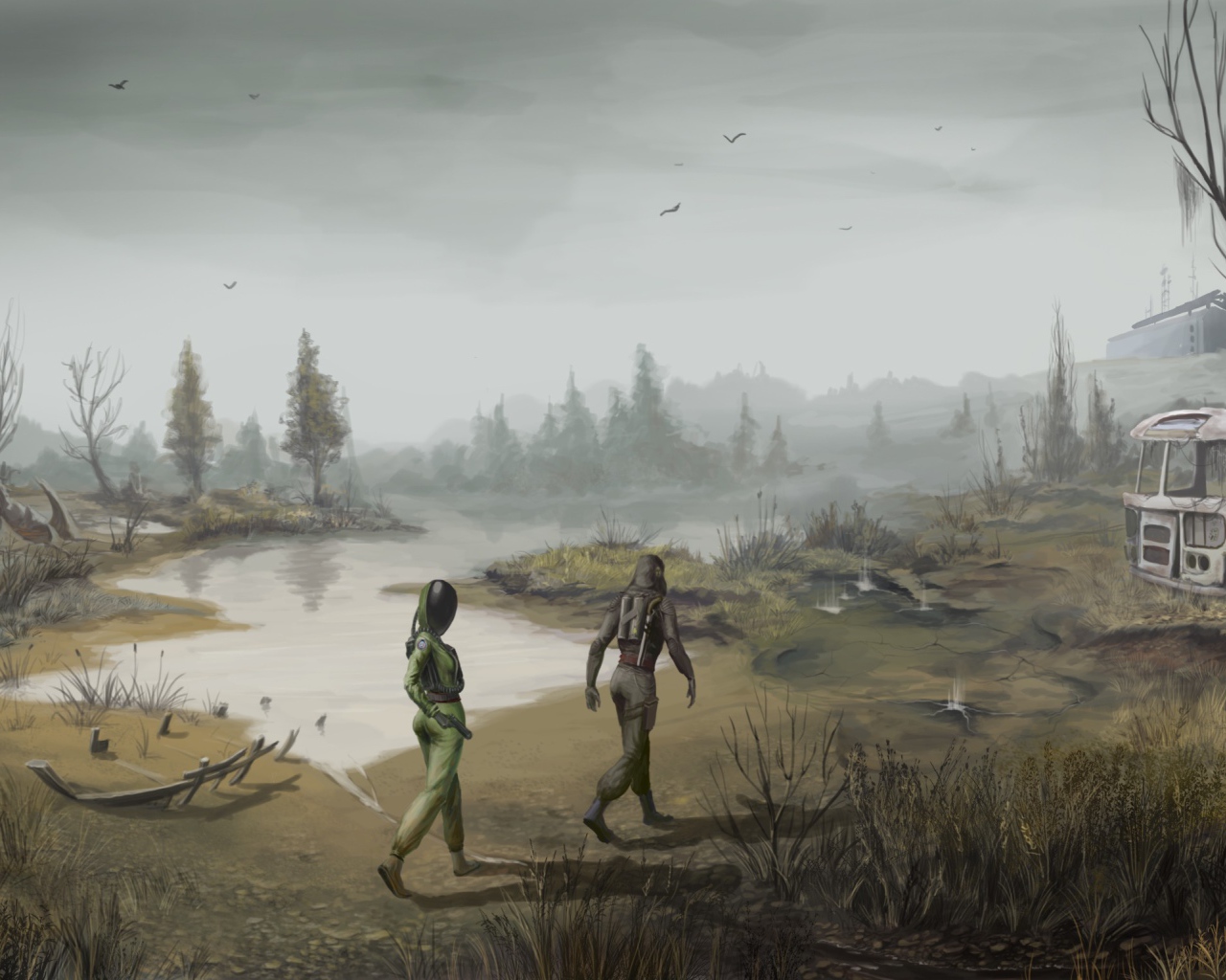 Прогулка по заброшенной местности, игра S.T.A.L.K.E.R