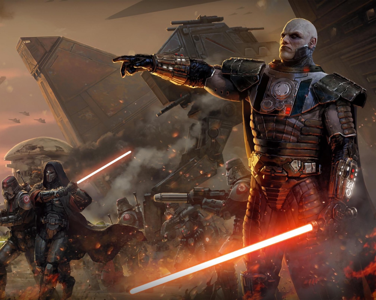 Воин со световым мечом в игре Star Wars The Old Republic