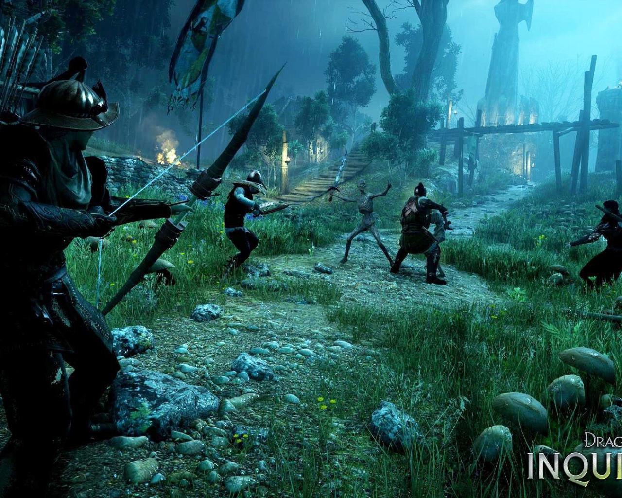 Воины идут в атаку в игре Dragon Age Inquisition