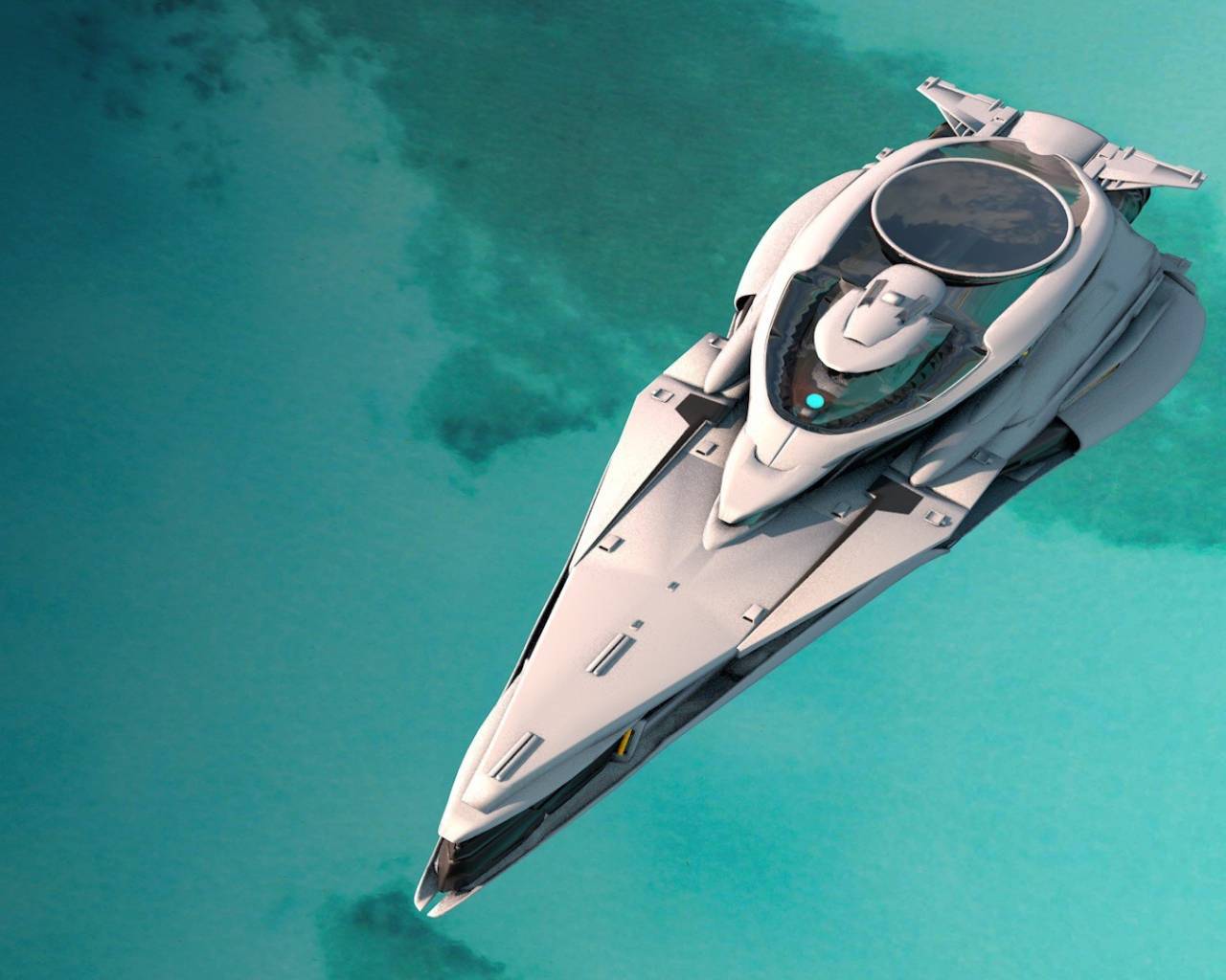 Белый корабль в игре Star Citizen