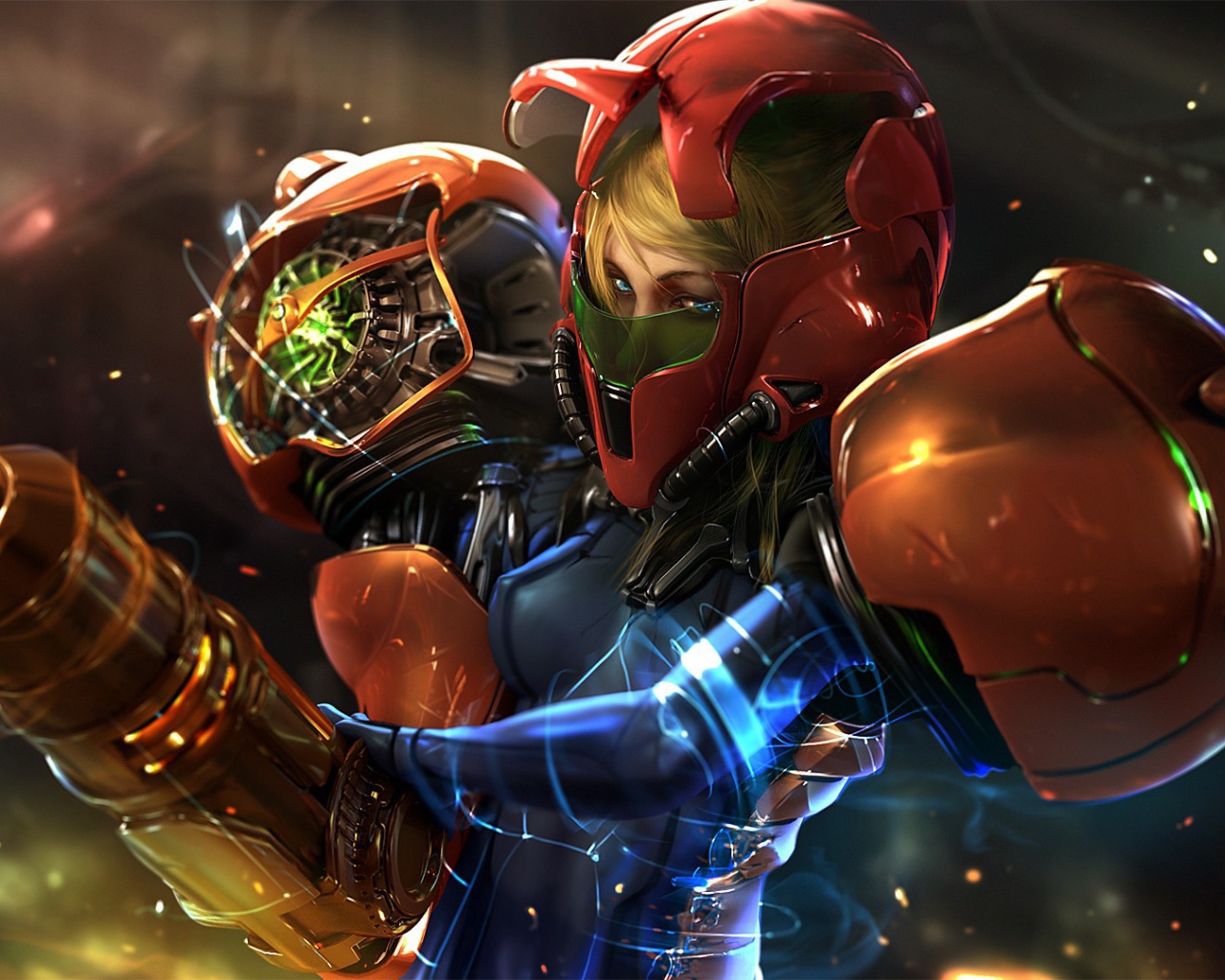 Девушка воин из игры Metroid