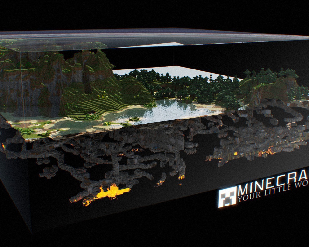 Карта мира в игре Minecraft