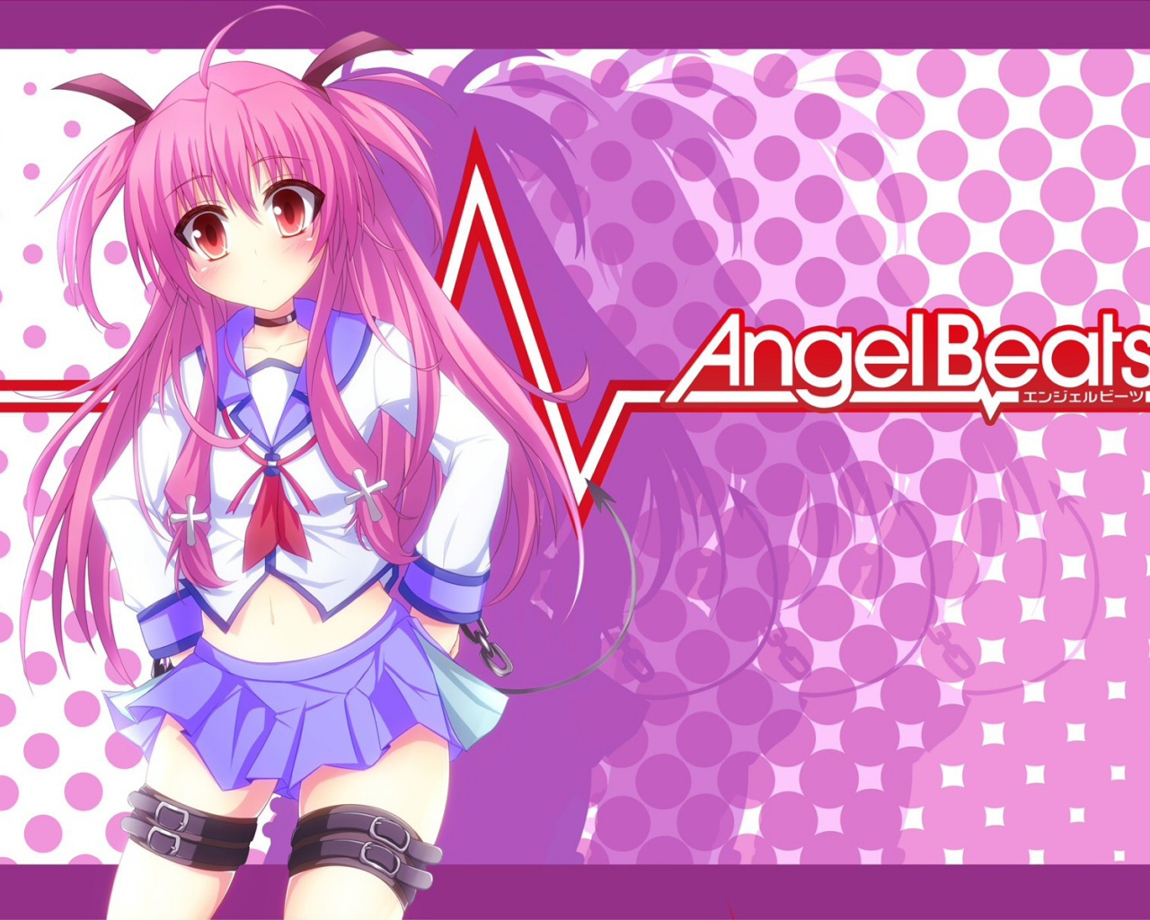 Девушка аниме с розовыми волосами, Ангельские ритмы