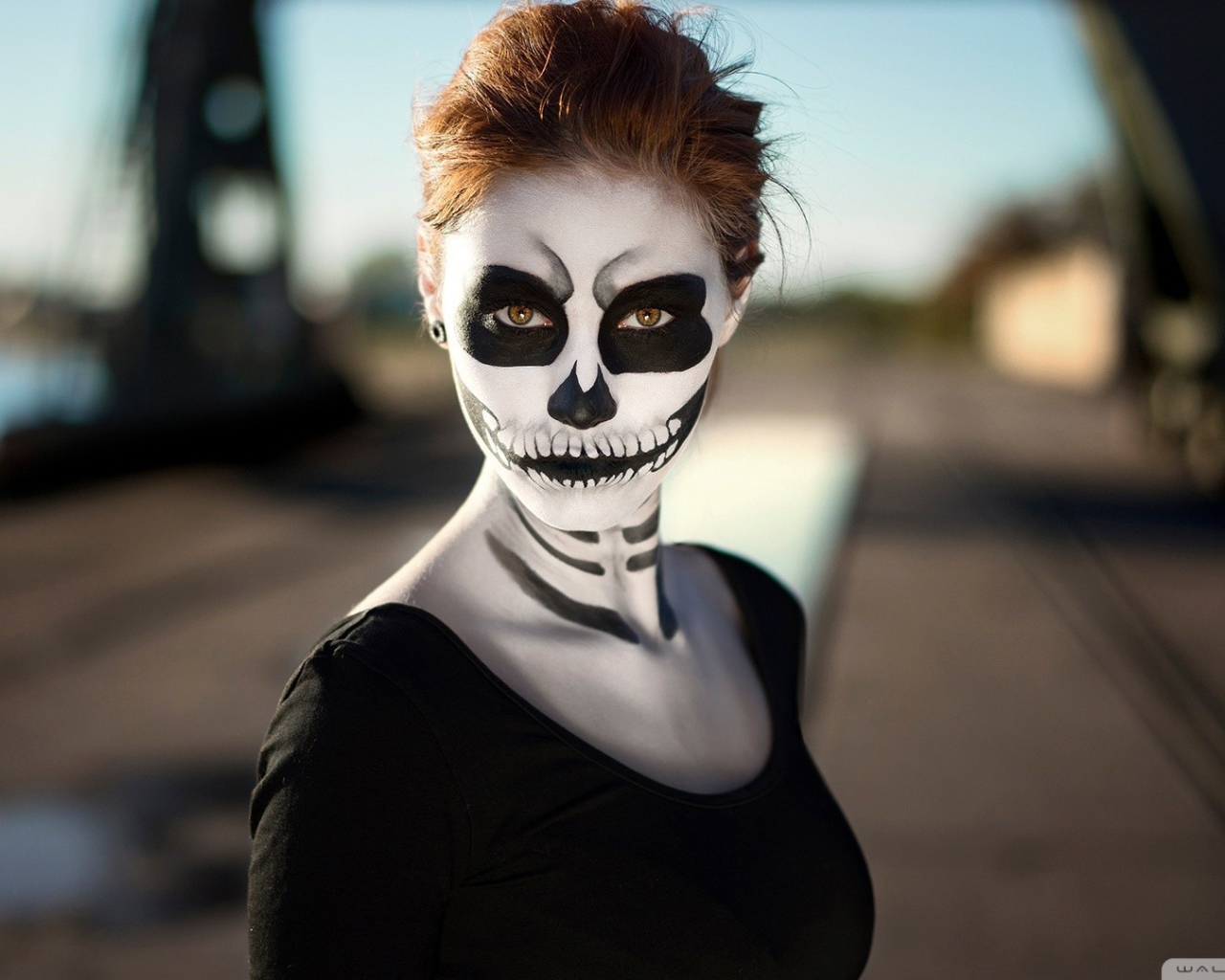 Боди арт на лице у девушки