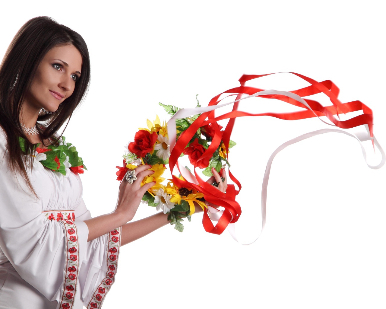 Девушка в традиционном польском наряде