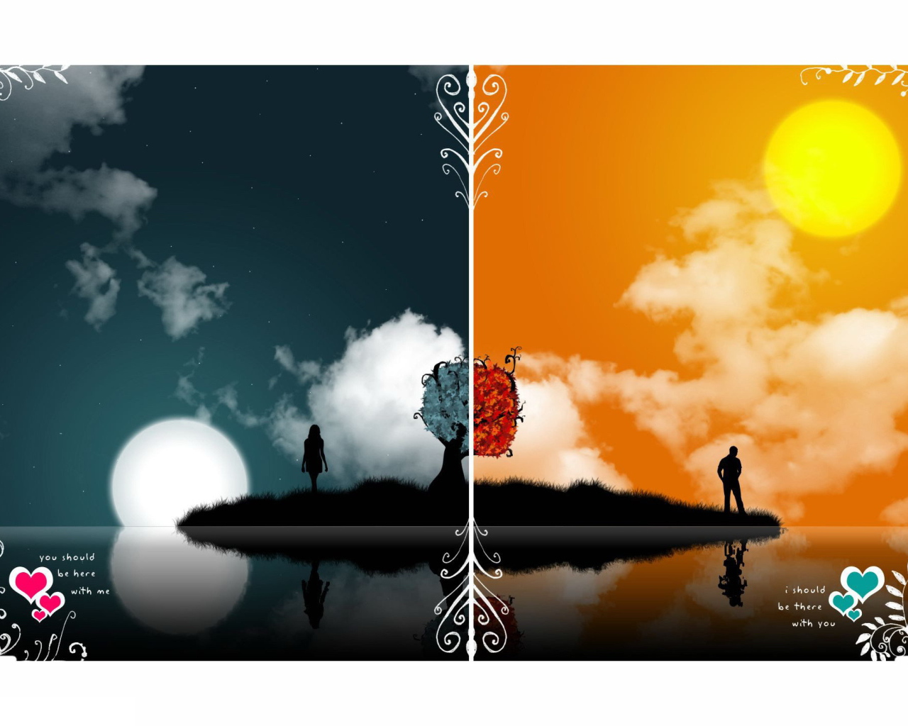 Мужчина и женщина, день и ночь