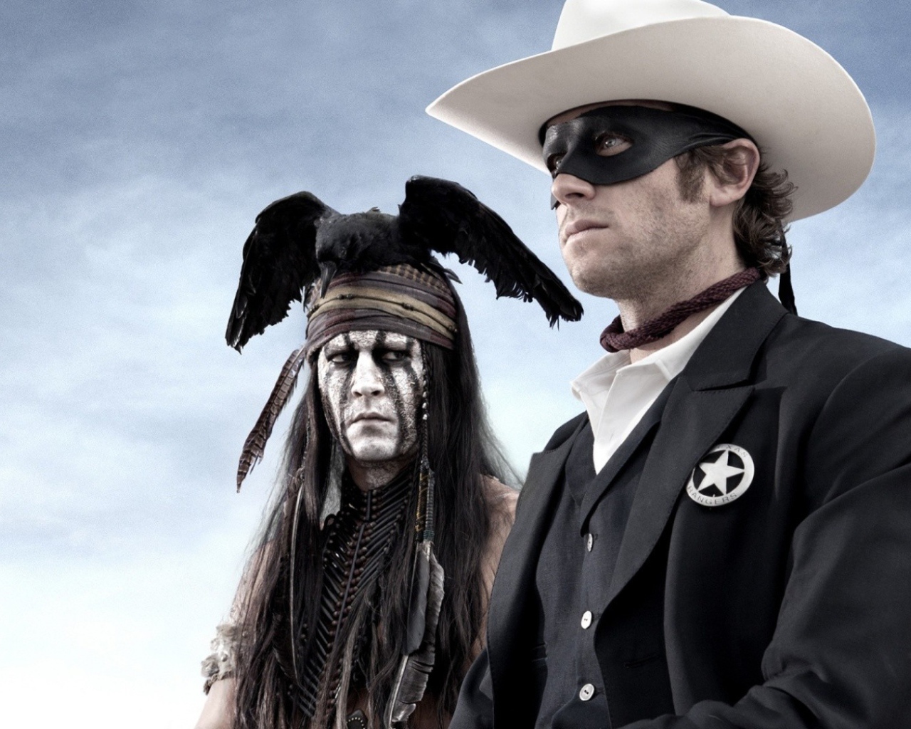 Шериф в маске и индеец