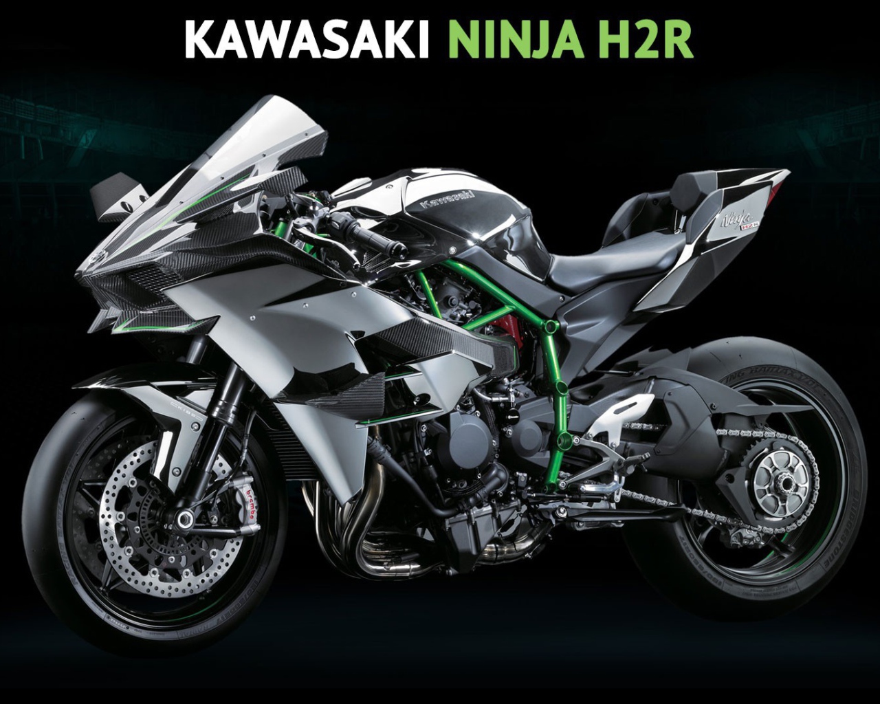 Спортивный мотоцикл Кавасаки Ниндзя, черный