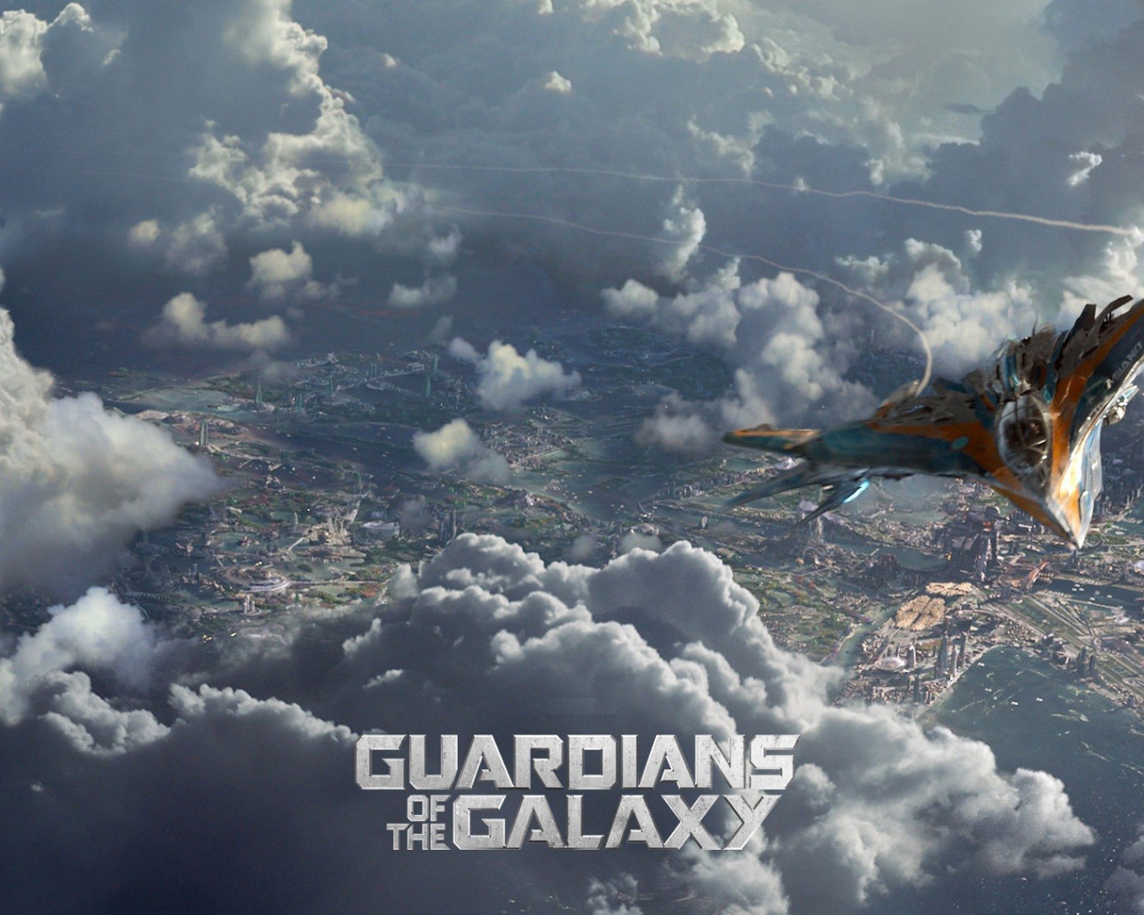 Самолет над облаками в фильме Стражи Галактики
