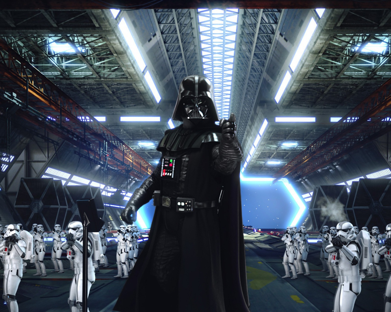 Дарт Вейдер ведет свою армию штурмовиков в бой