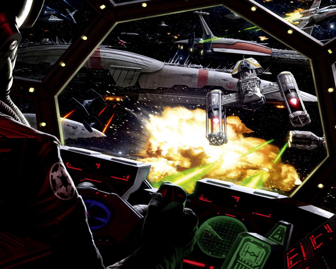 Фан арт битвы из фильма Звездные войны