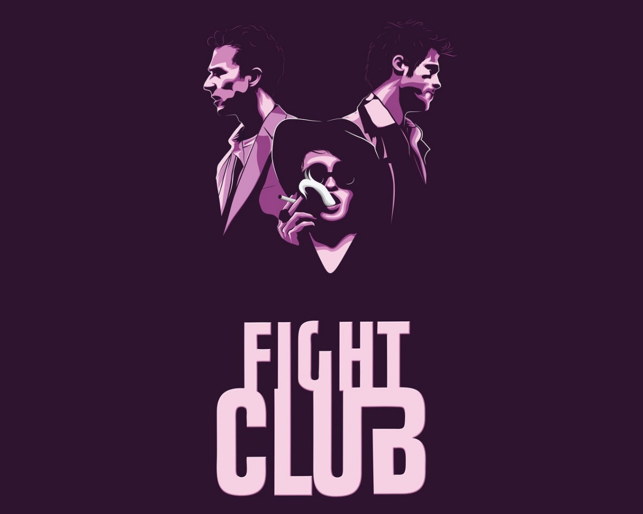 Бойцовский клуб, фиолетовый фон