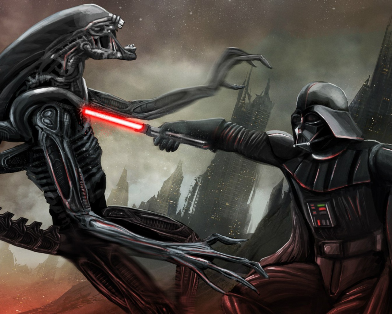 Ксеноморф против Дарта Вейдера
