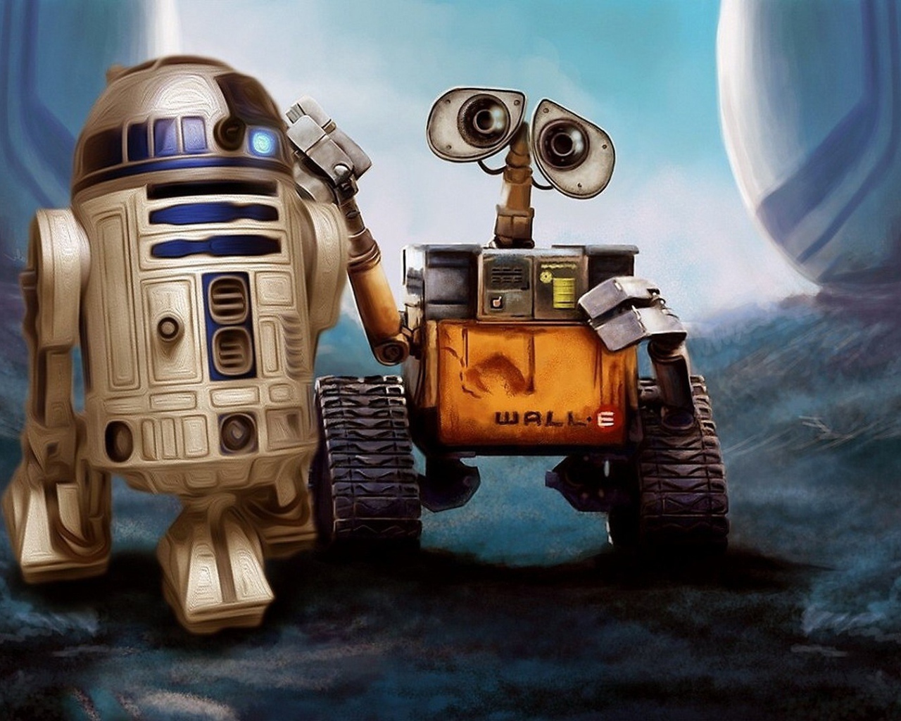 Роботы R2-D2 и Wall-E