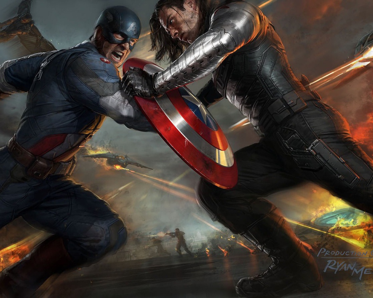 Сражение в фильме Капитан Америка - зимний солдат