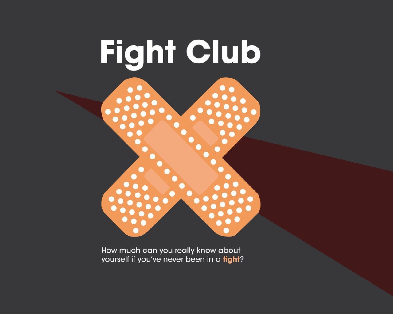 Пластыри на постере фильма Бойцовский клуб