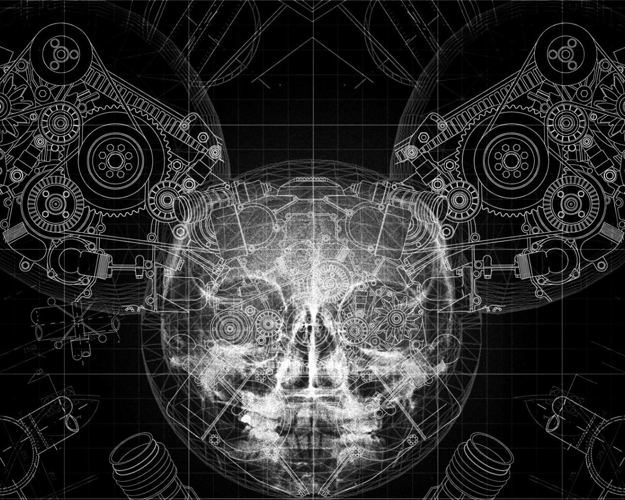Чертеж маски диджея deadmau5