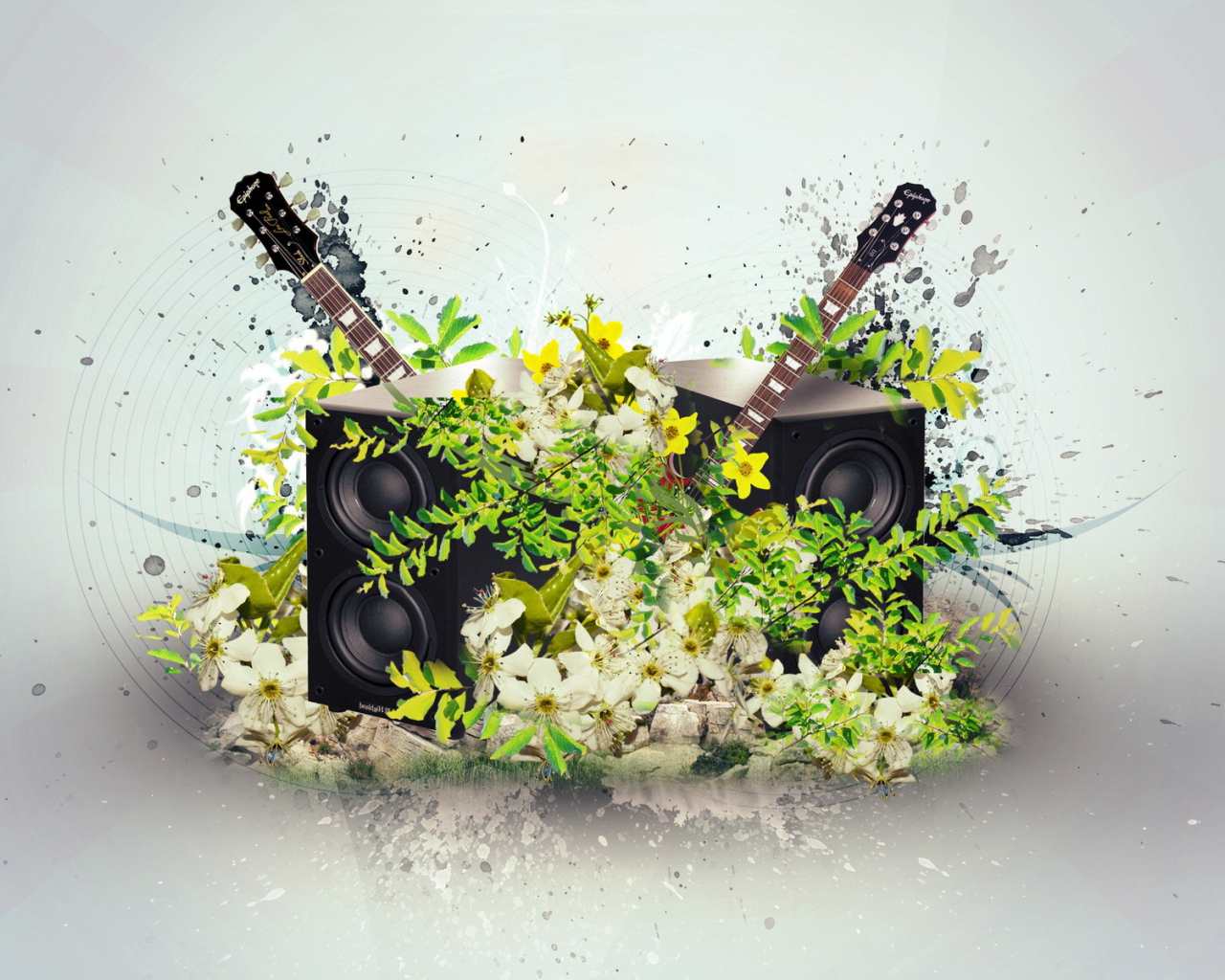 Музыкальная тема с гитарами