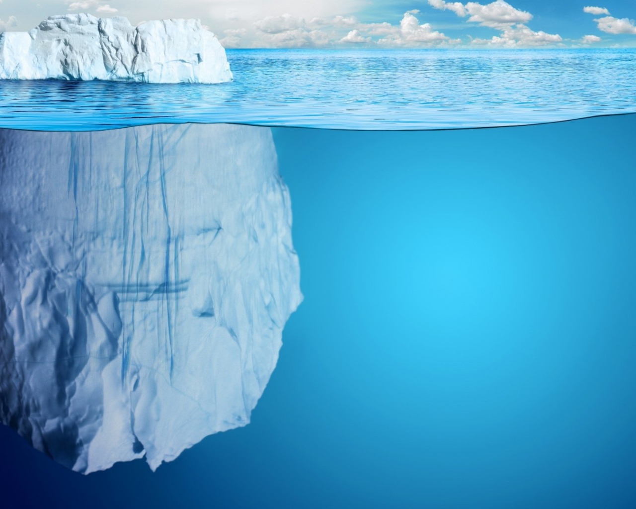 Айсберг скрыт под водой