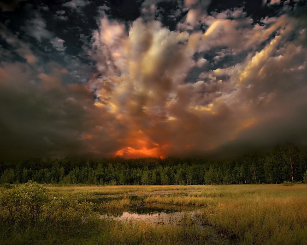 Приближение грозовых облаков