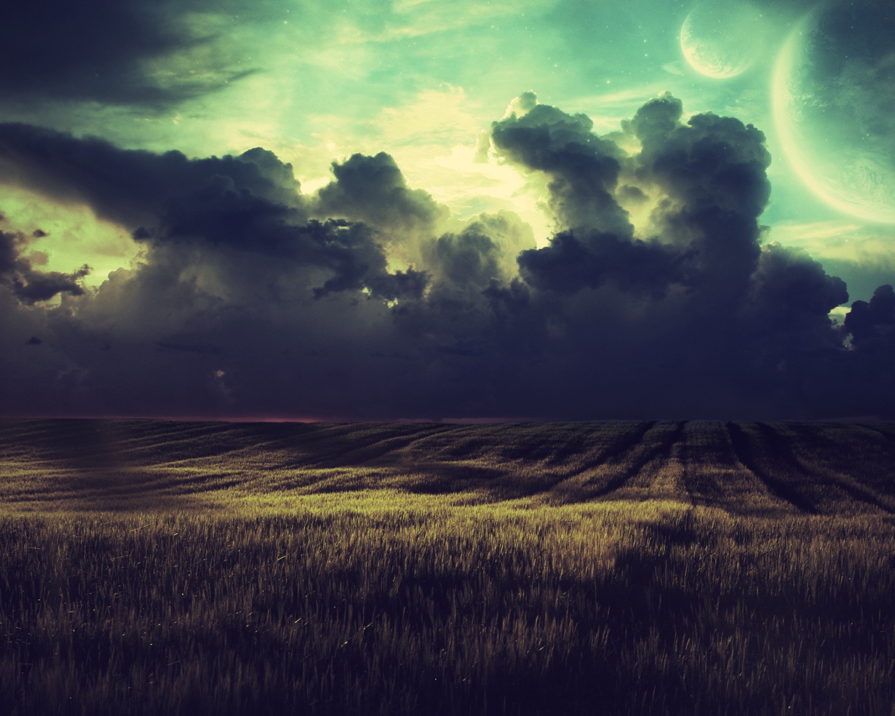 Черные тучи в небе