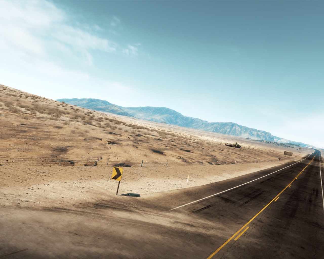 Прямое шоссе через пустыню