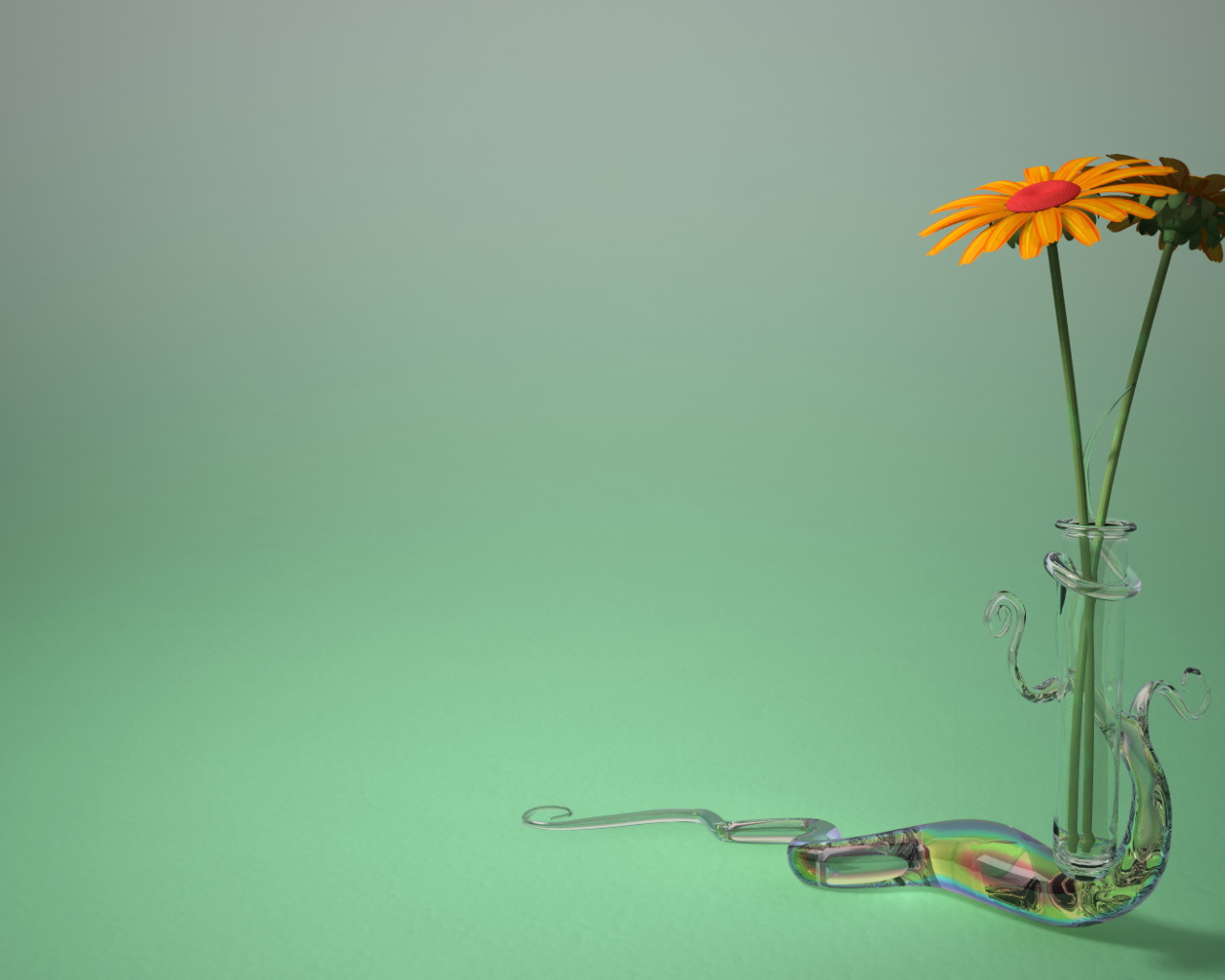 Два цветка в вазе