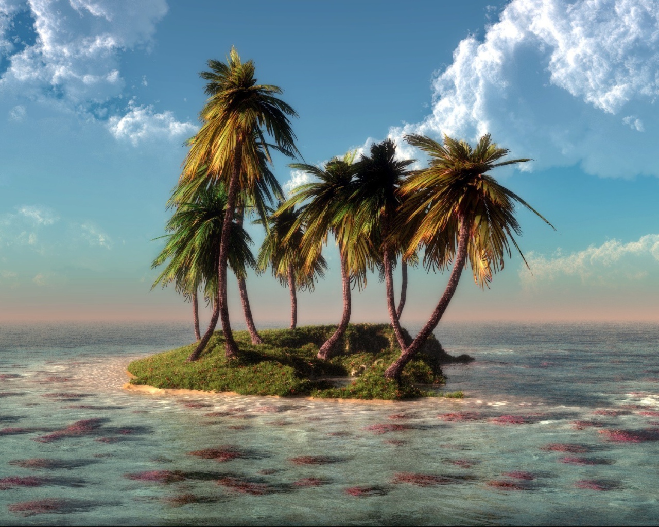 Немного зелени на затерянном островке