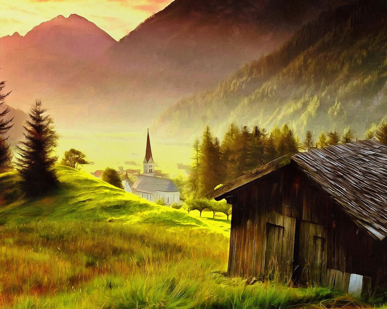 Сказочно красивый горный пейзаж