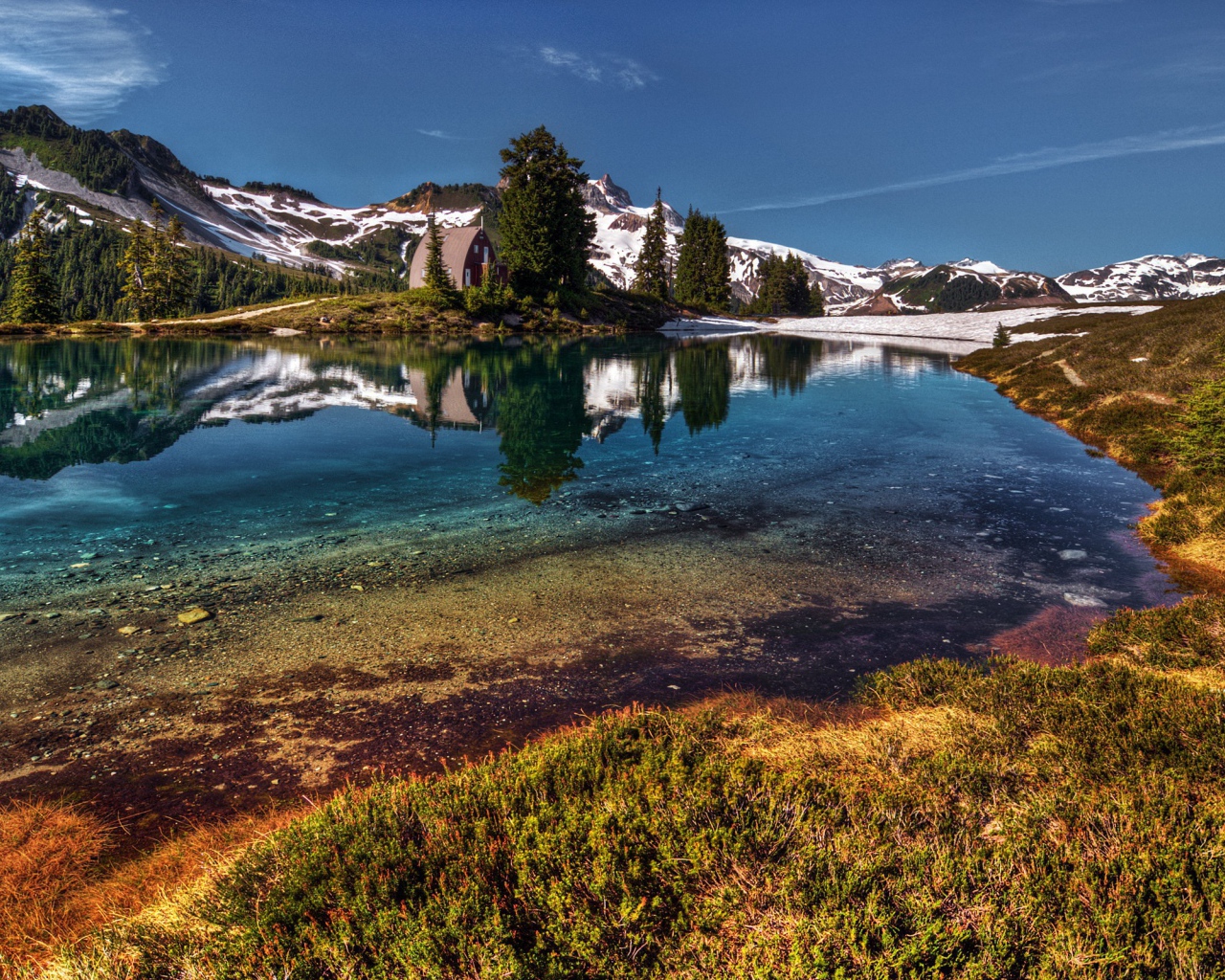 Горная река, фото HDR