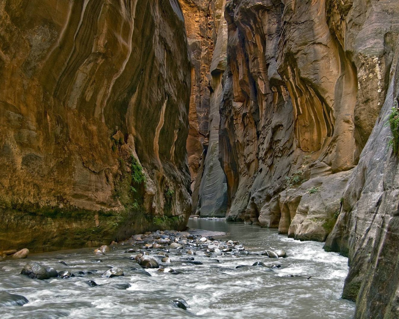 Речушка в проходе между скал