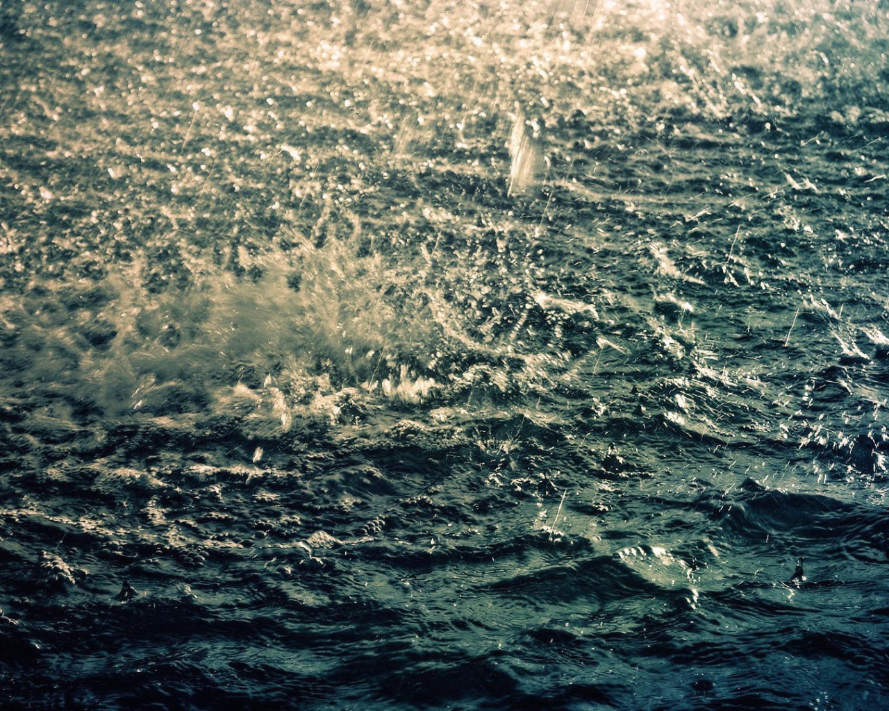 Дождь на озере