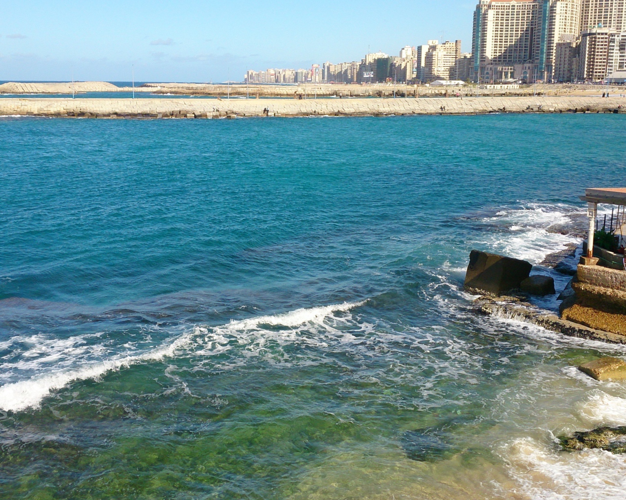 Морское побережье в Египте