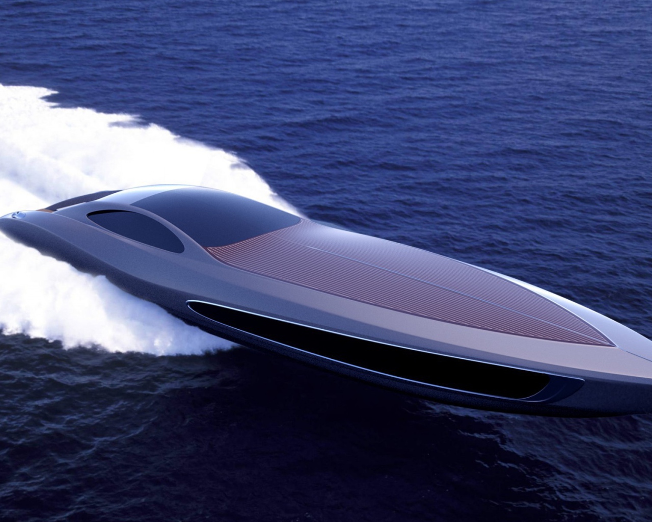 Катер будущего в море