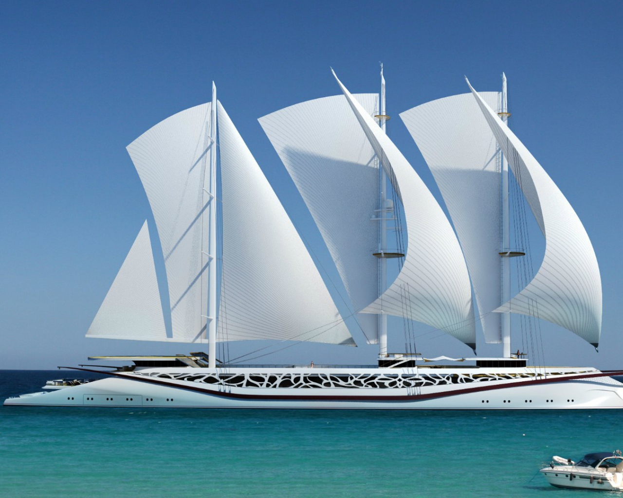 Дизайн-концепт парусной яхты Финикия