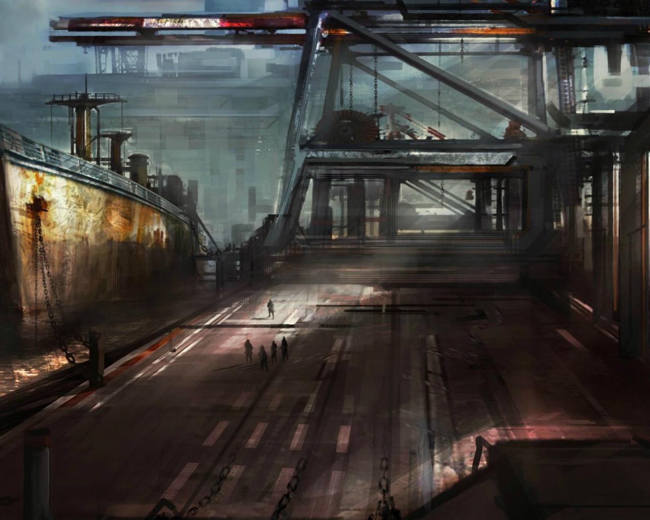 Старый корабль в ремонтном доке