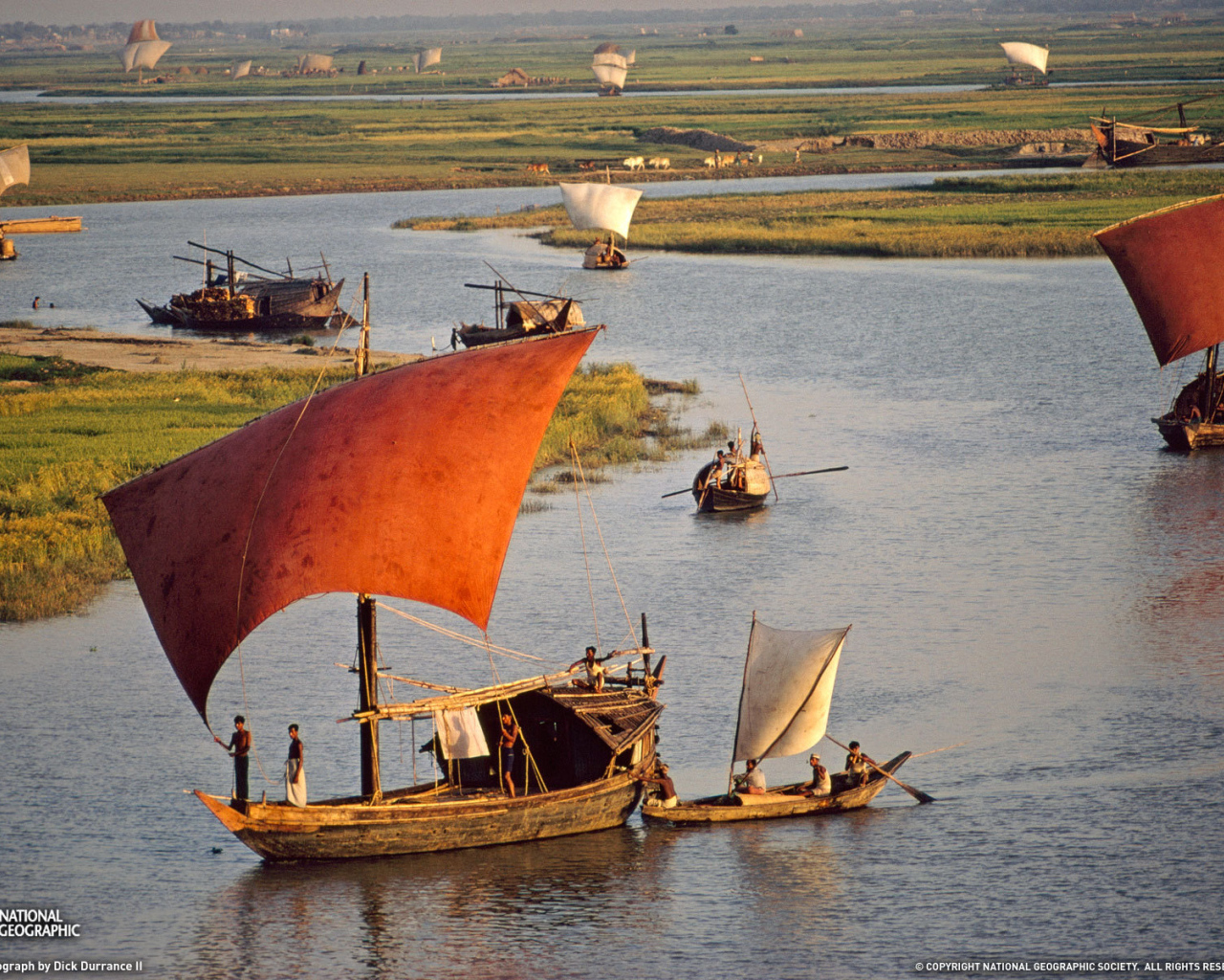 Парусные лодки рыбаков