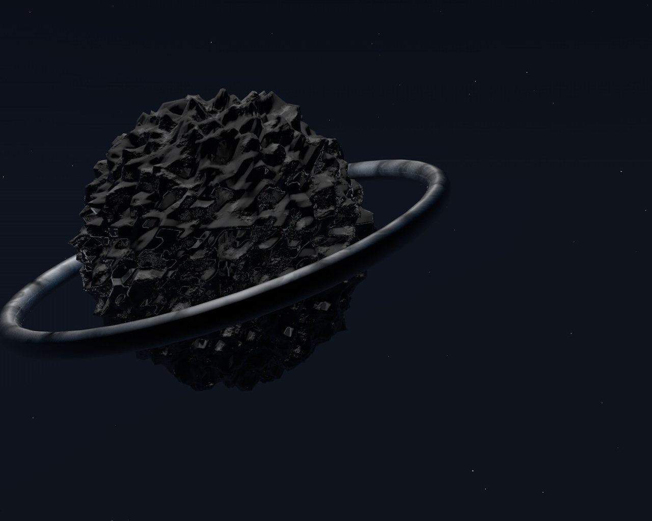 3Д модель планеты с кольцом