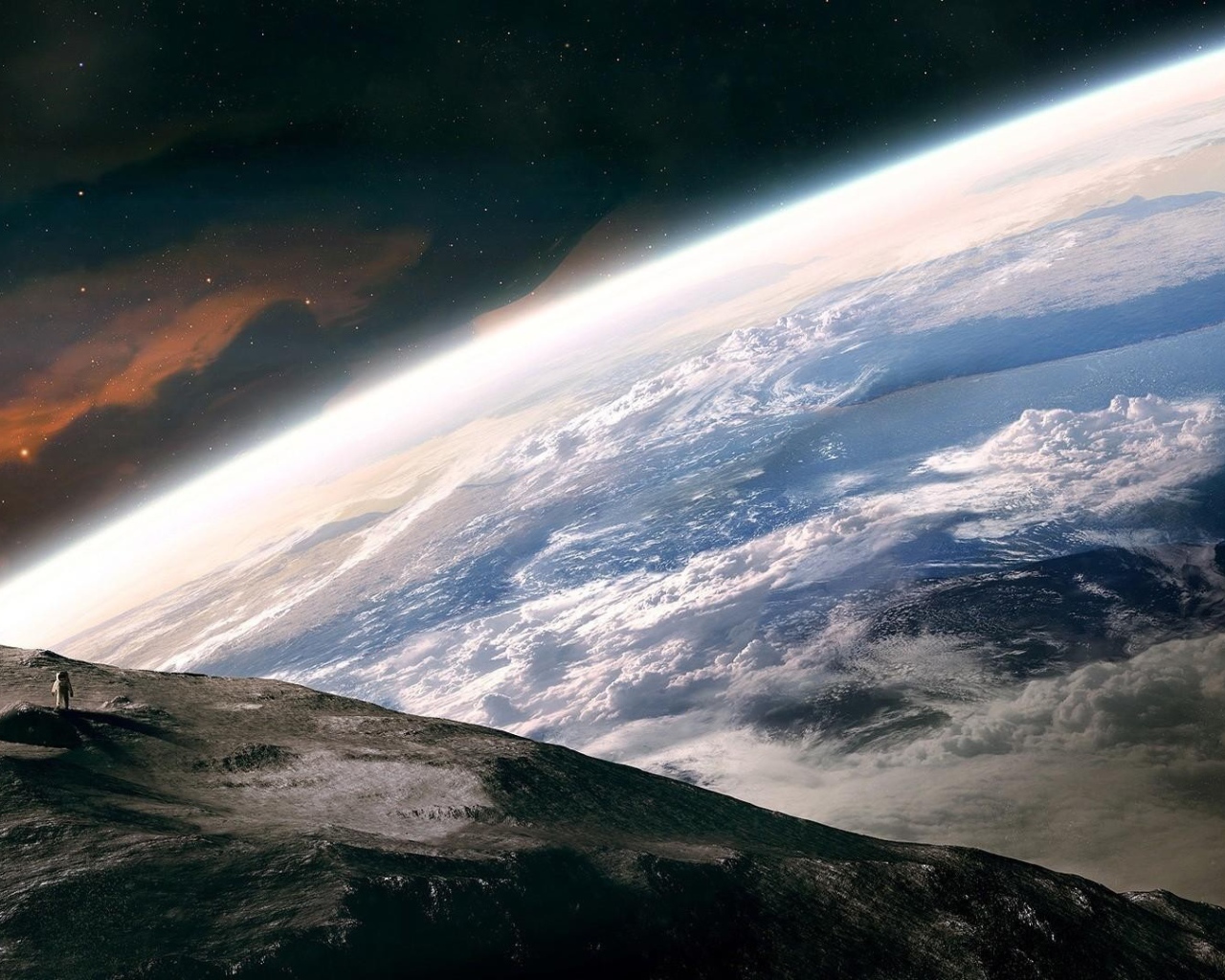 Астронавт на склоне Лунной горы