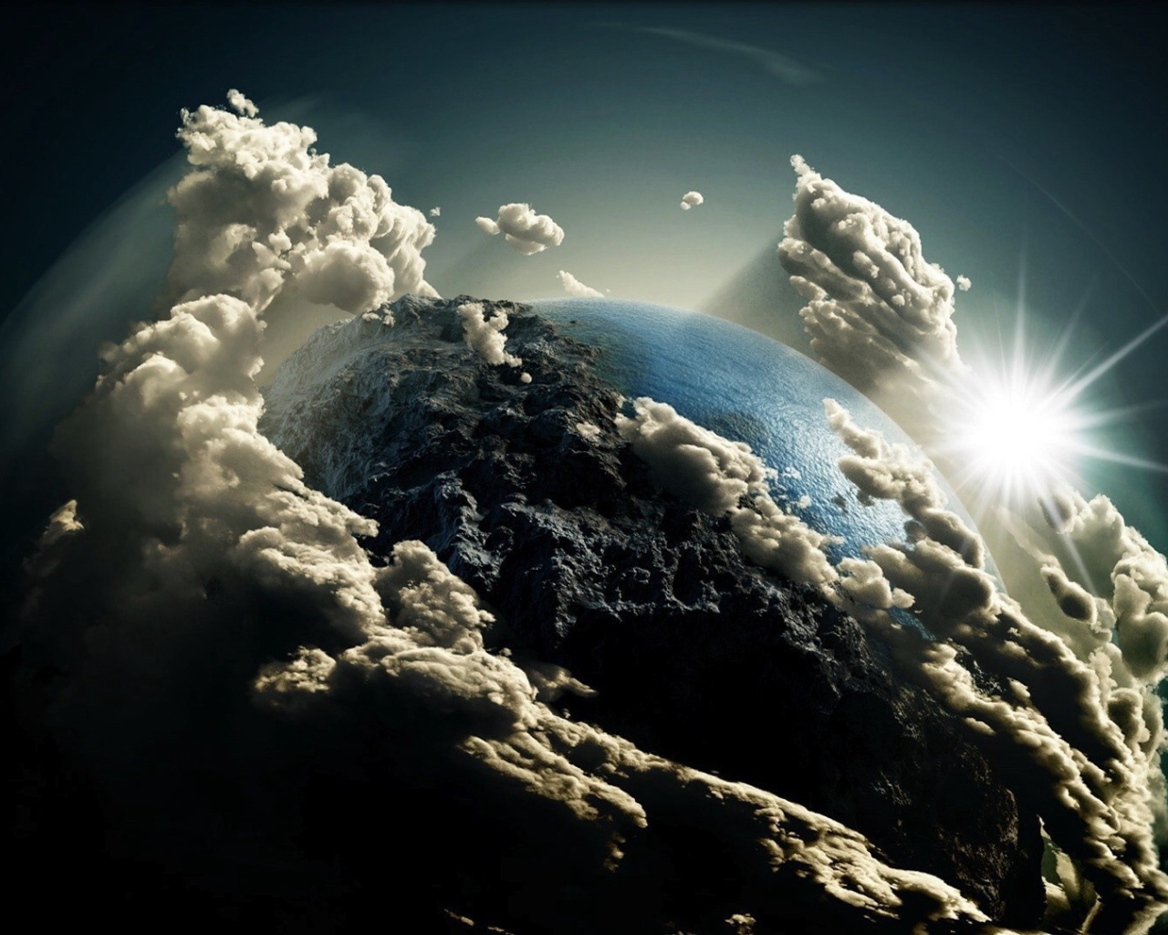 Большие облака на маленькой планете