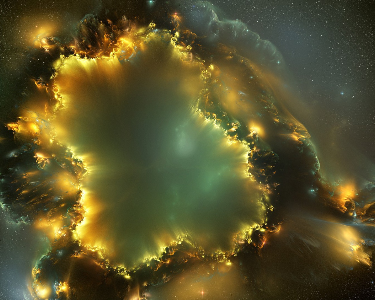 Пылающая звездная туманность