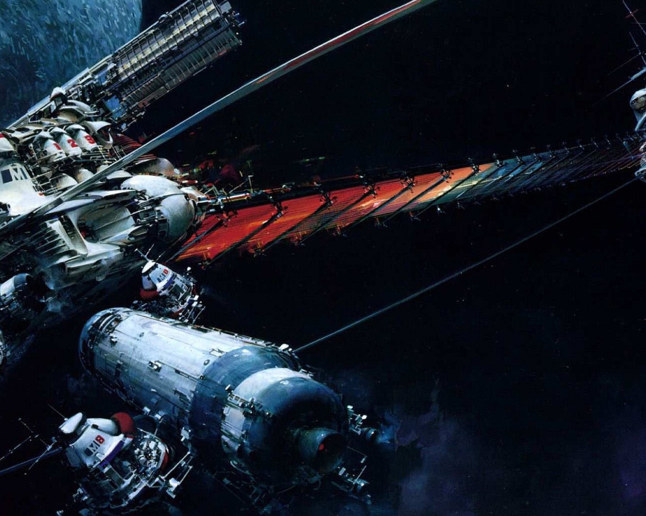 Мост между космическими станциями на орбите