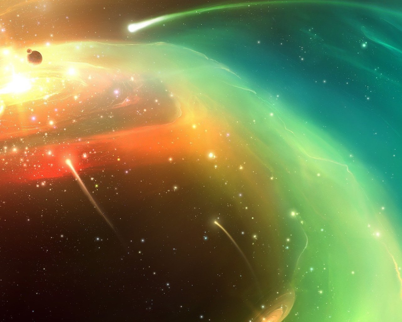 Облако комет в космосе